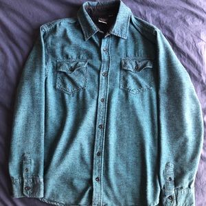 Burnside Teal Medium Button Up